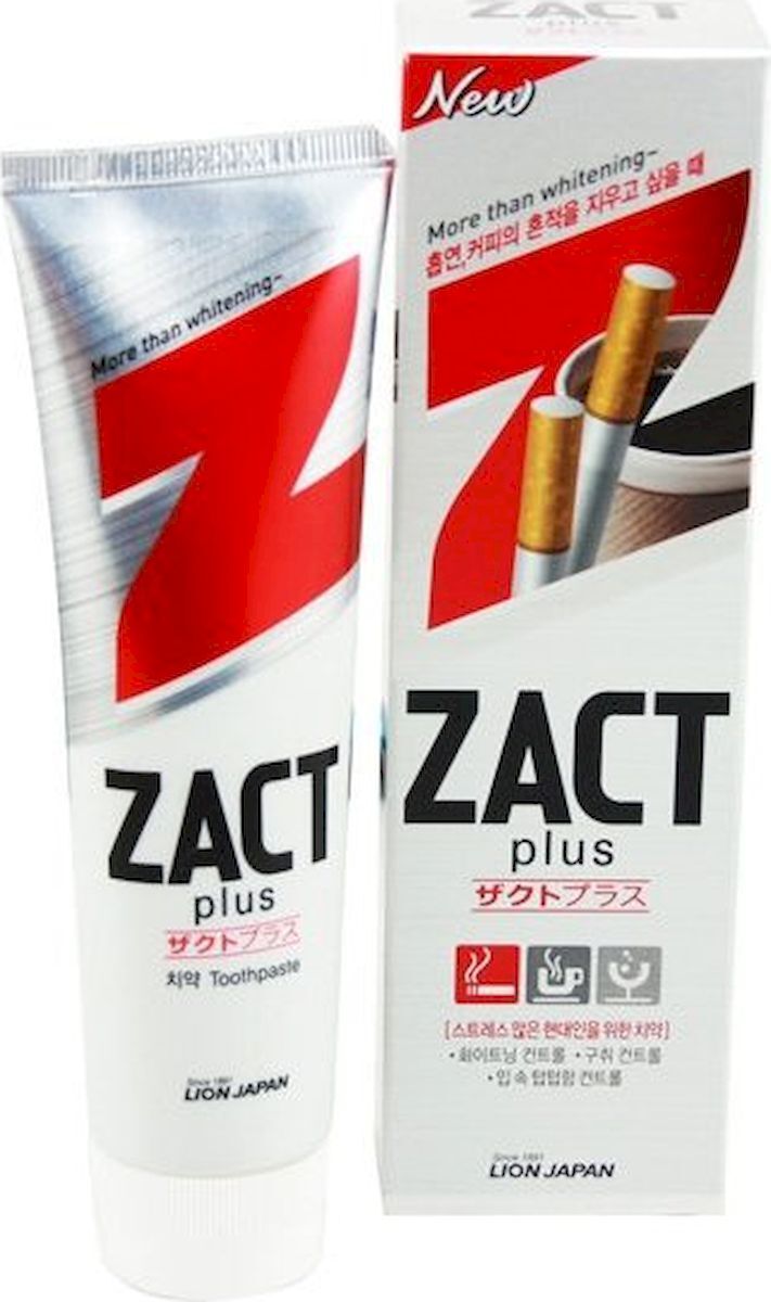 Комплект Зубная паста Zact Plus, Отбеливающая LION 2 шт по 150 г