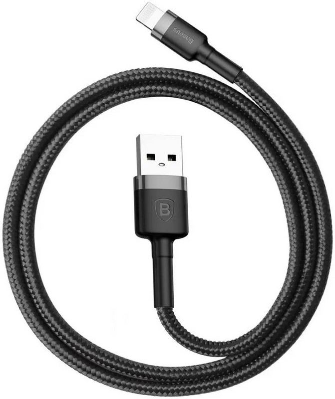 USB дата-кабель Baseus Cafule cable for Lightning (CALKLF-AG1) (0.5 м) Gray-Black