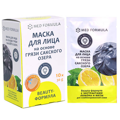 Маска для лица "Beauty-формула", для комбинированной кожи + спонж Мануфактура Дом природы 300 г