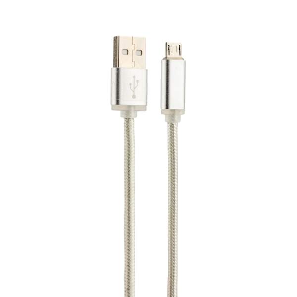 USB дата-кабель COTECi M23 NYLON series MicroUSB CS2131-0.2M-TS (0.2m) серебристый