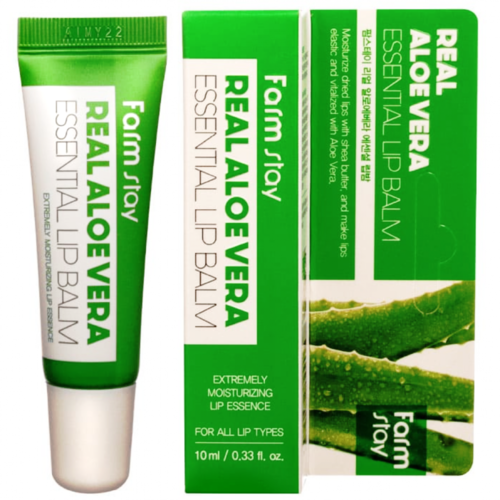 FarmStay Бальзам для губ суперувлажняющий с алоэ вера - Real essential lip balm, 10мл