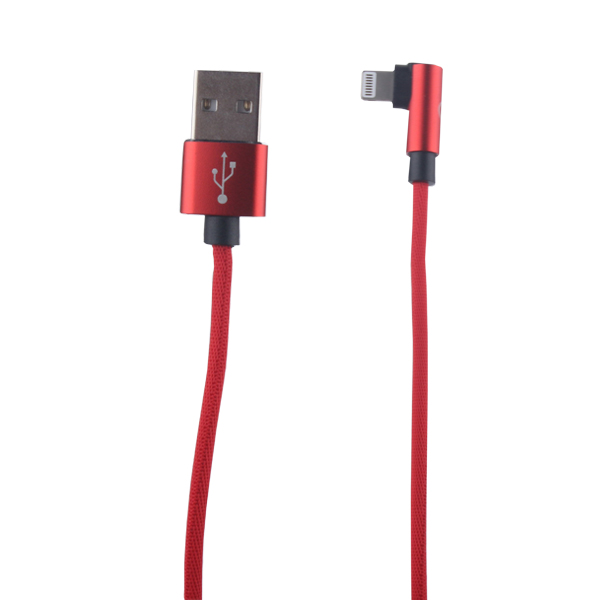 USB дата-кабель COTECi M47 L NYLON series Lightning cable QUICK CHARGE CS2161-RD (1.2 м) 2.4А Красный