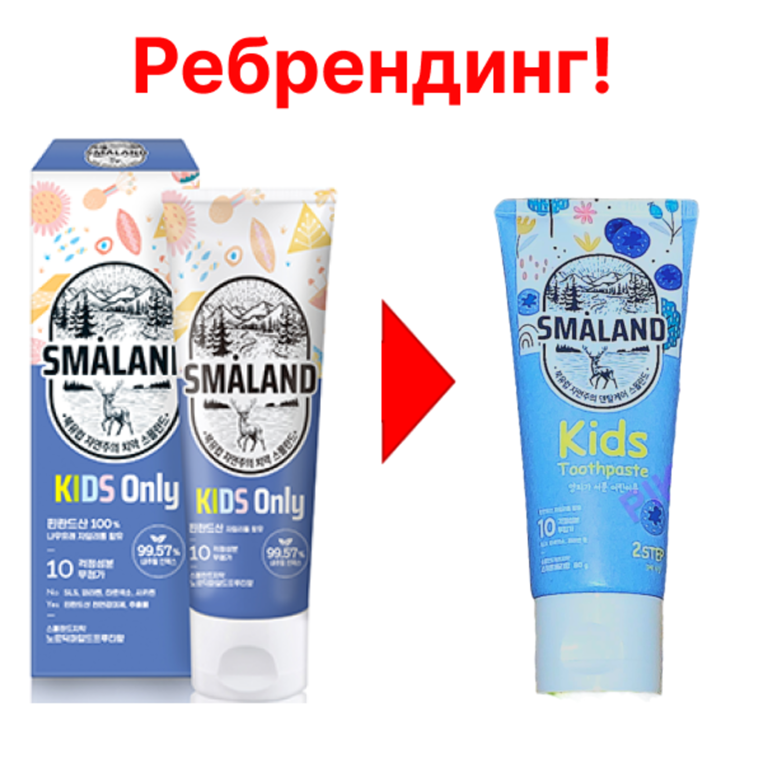 KeraSys Паста зубная детская премиальная «фруктовый вкус» - Smaland nordic mild, 80г