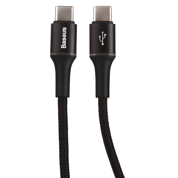 USB дата-кабель Baseus Halo cable Type-C to Type-C 60W (20V-3A ) (CATGH-J01) 1.0 м Черный