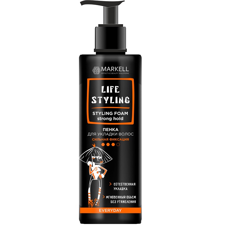 Life Styling Пенка для укладки волос сильная фиксация 195мл