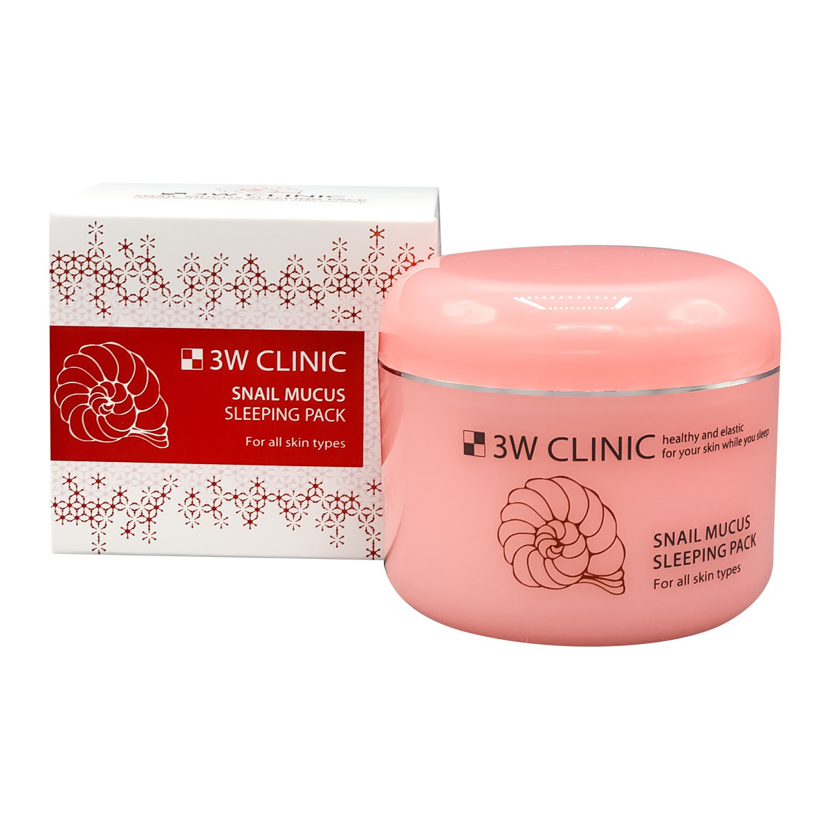 3W CLINIC Snail Mucus Sleeping Pack Восстанавливающая маска ночного действия с муцином улитки