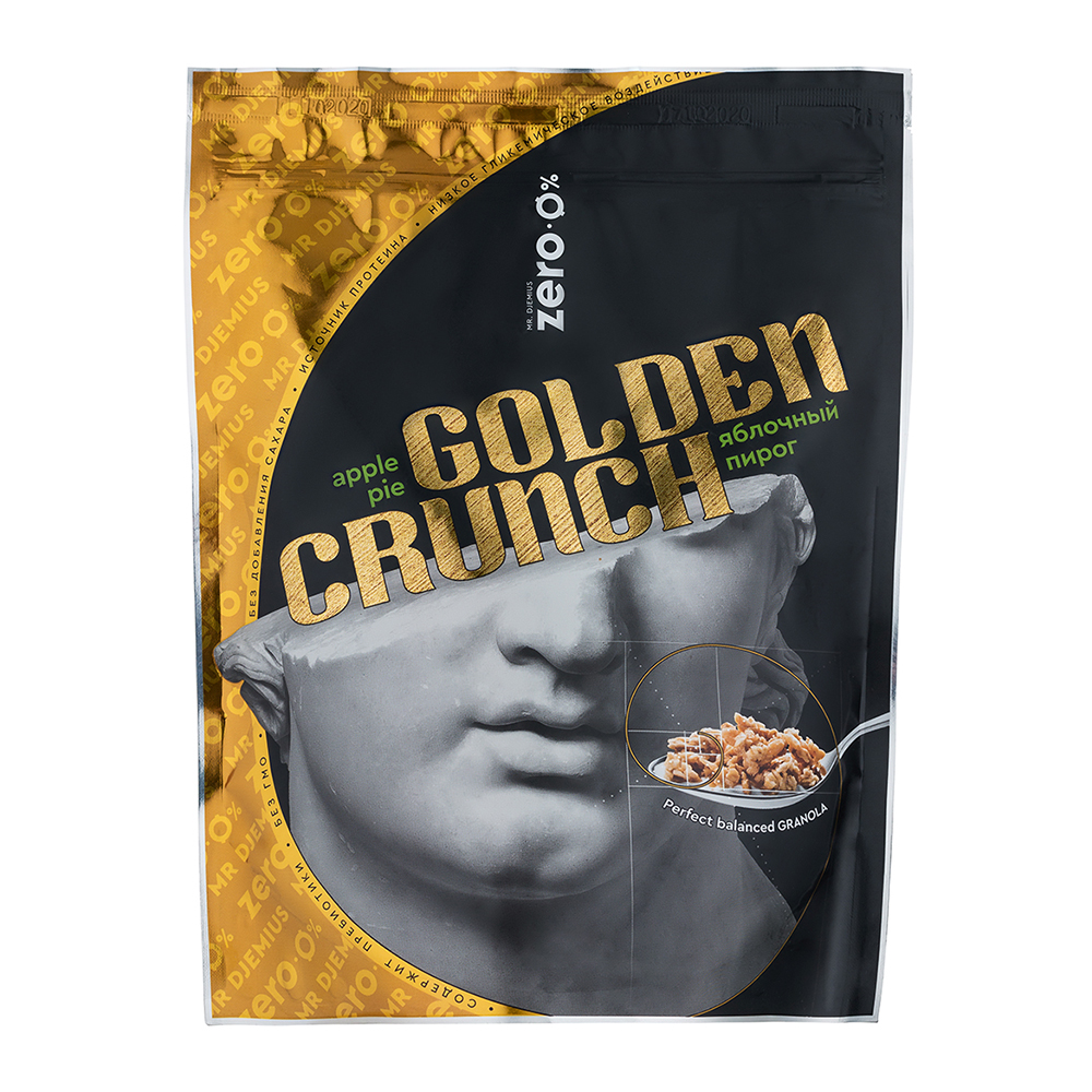 Гранола «Golden Crunch» со вкусом яблочный пирог Mr. Djemius Zero, 350 г