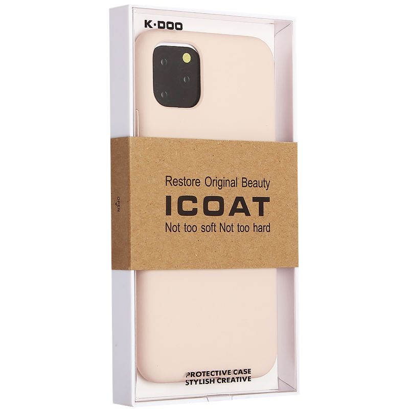 Чехол-накладка силиконовая KZDOO iCoat Liquid Silicone для iPhone 11 Pro Max (6.5") Розовый песок