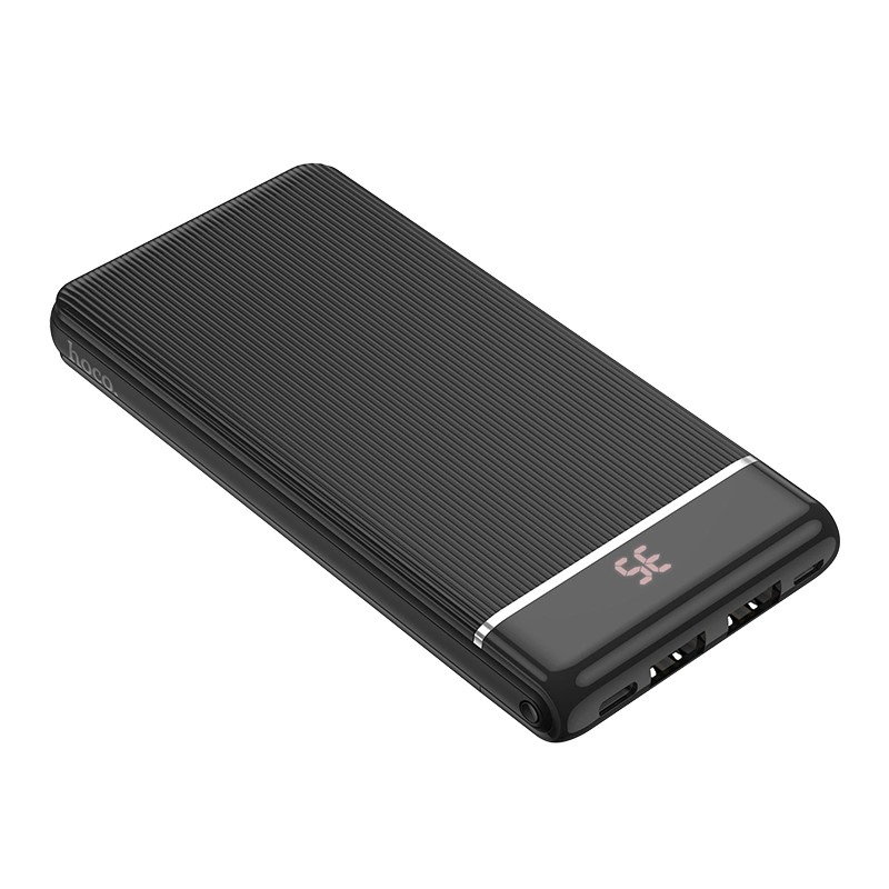 Аккумулятор внешний универсальный Hoco J59 10000 mAh Famous mobile power bank (2USB:5V-2.0A Max) Черный