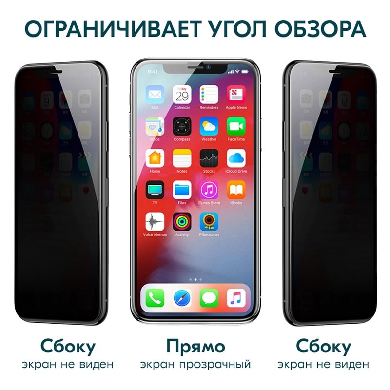 Стекло защитное Remax 3D (GL-27) Антишпион Privacy Series Твердость 9H для iPhone 14 Plus/ 13 Pro Max (6.7") 0.3mm Black