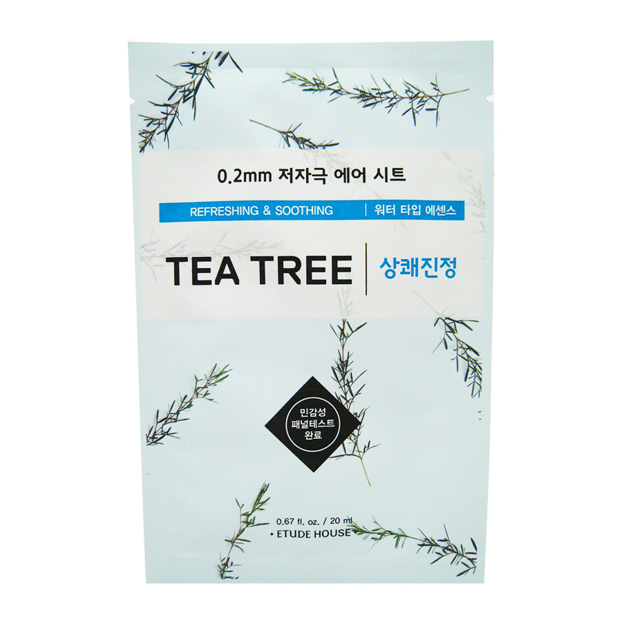 ETUDE HOUSE 0.2 Air Mask Tea Tree Refreshing & Soothing Маска для лица тканевая c экстрактом чайного