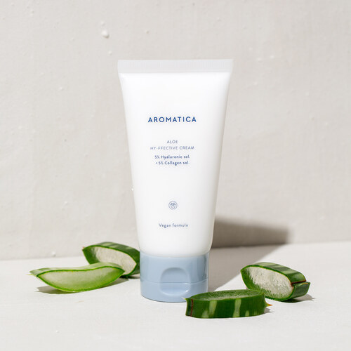 Aromatica Крем для лица увлажняющий - Aloe hy-ffective cream 5%Hyaluronic sol + 5%Collagen sol, 85мл