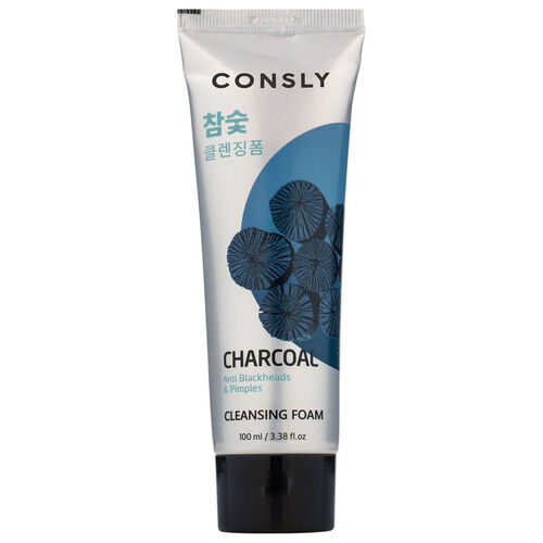 Consly Пенка для умывания c древесным углем против черных точек - Charcoal anti blackheads, 100мл