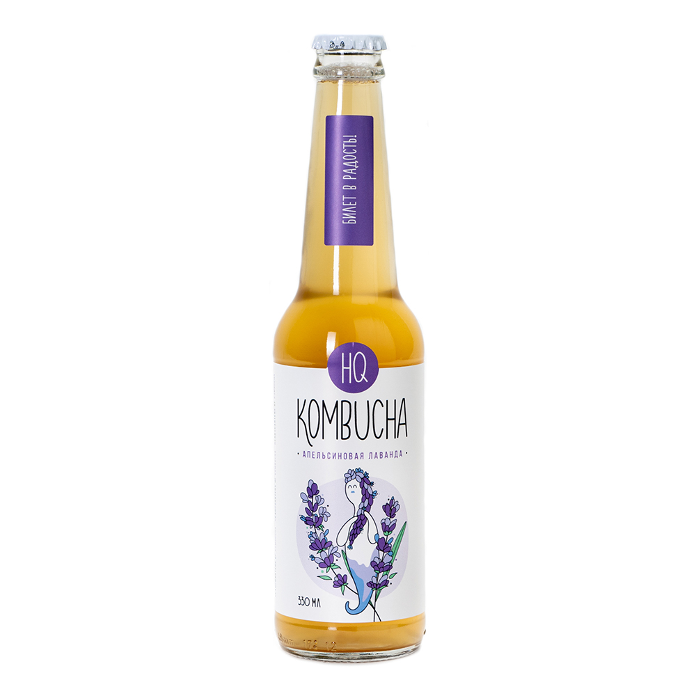 Комбуча "Апельсиновая лаванда" HQ Kombucha 330 г 330 мл