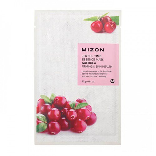 MIZON Joyful Time Essence Mask Acerola Тканевая маска для лица с экстрактом барбадосской вишни 23г