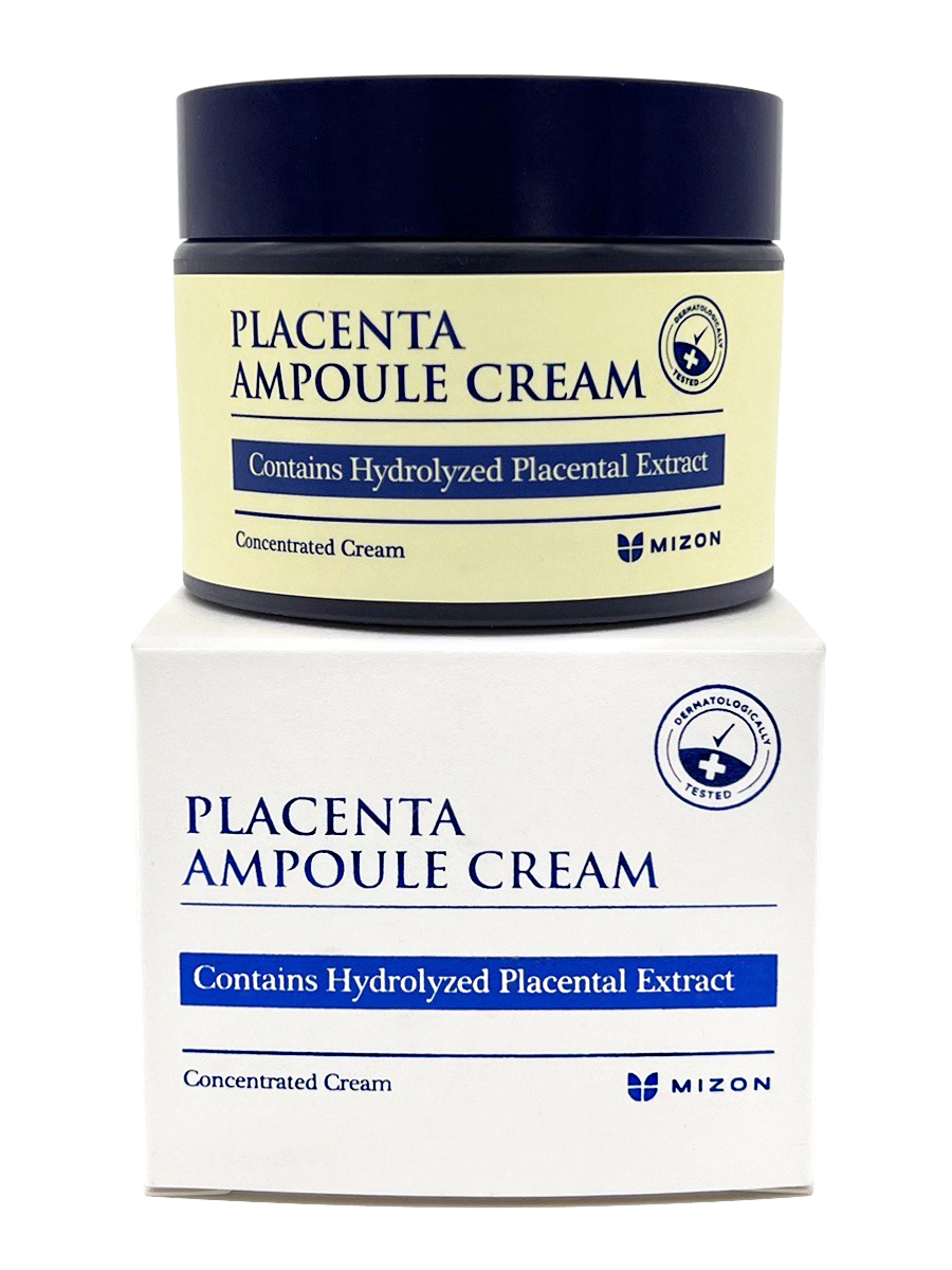 MIZON Placenta Ampoule Cream Антивозрастной плацентарный крем для лица 50мл