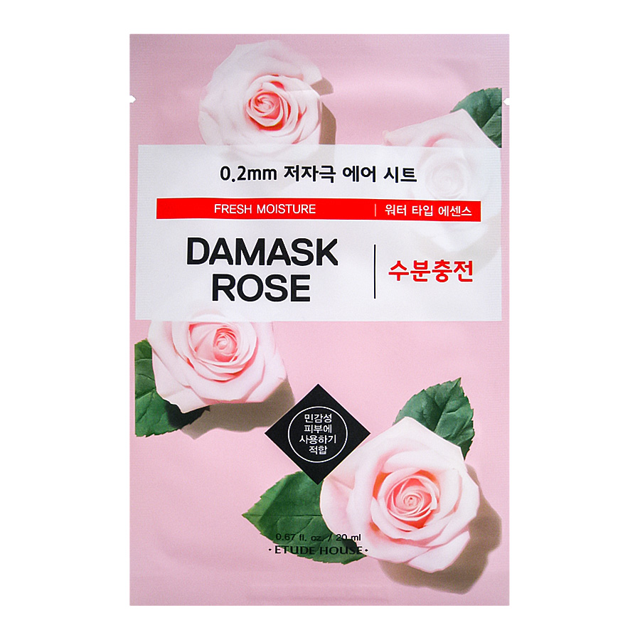 ETUDE HOUSE 0.2 Air Mask Damask Rose Fresh Moisture Маска для лица тканевая с экстрактом дамасской р