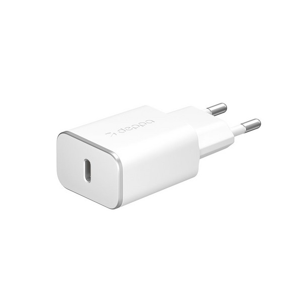 Адаптер питания Deppa USB Type-C Power Delivery 18Вт D-11387 (5В/ 3А, 9В/ 2А, 12В/ 1.5А) Белый