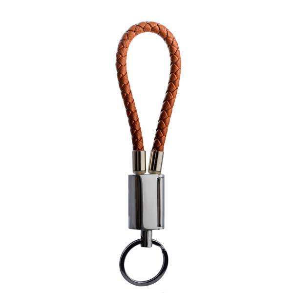 USB дата-кабель-брелок COTECi M18 FASHION series Lightning Keychain Cable (MFI) CS2133-BR (0.25m) коричневый