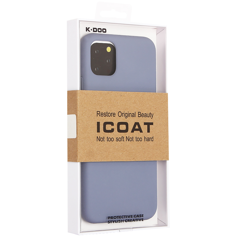 Чехол-накладка силиконовая K-Doo iCoat Liquid Silicone для iPhone 11 Pro Max (6.5") Серо-лавандовый