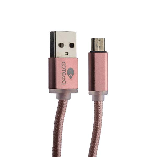 USB дата-кабель COTECi M23 NYLON series MicroUSB CS2131-1.2M-MRG (1.2m) розовое золото