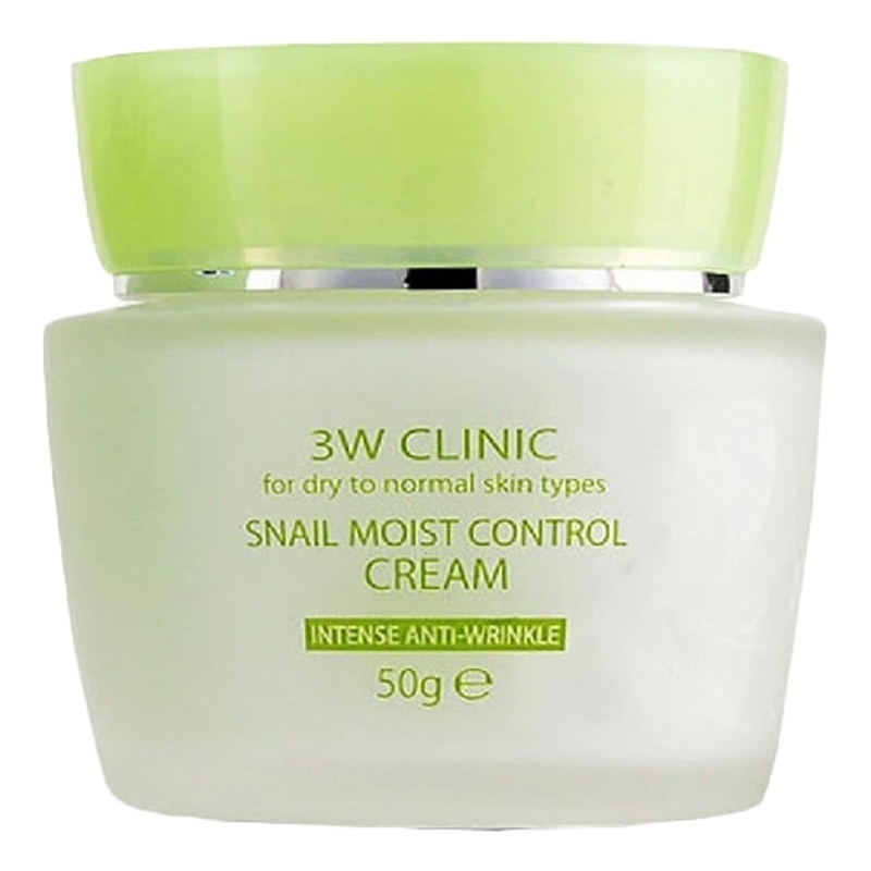 Восстанавливающий крем для лица с улиточным муцином Snail Moist Control Cream 3W CLINIC 50 г