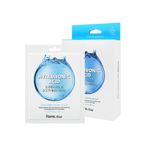 FarmStay Маска тканевая с гиалуроновой кислотой - Hyaluronic acid super aqua soothing mask, 25мл