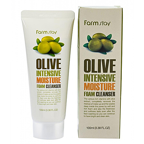 FarmStay Olive Intensive Moisture Foam Cleanser Увлажняющая пенка для умывания с экстрактом оливы