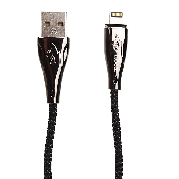 USB дата-кабель Hoco U75 Magnetic charging data cable for Lightning (1.2м) (3A) Черный