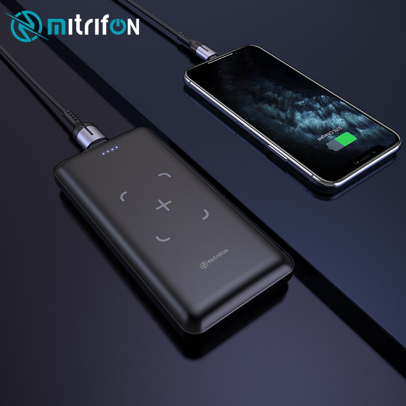 Внешний аккумулятор универсальный Power Bank & беспроводное зарядное MItrifON AK1 10000 mAh Черный