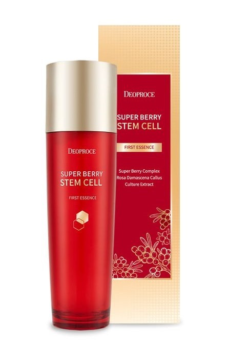 DEOPROCE SUPER BERRY STEM CELL FIRST ESSENCE Антивозрастная эссенция для лица со стволовыми клетками и экстрактами ягод