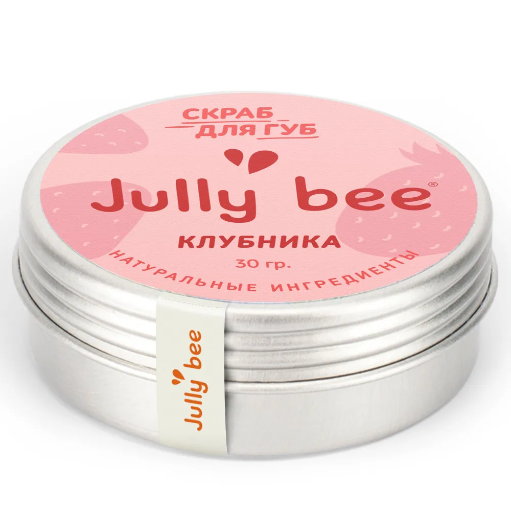 Скраб сахарный для губ "Клубника" Jully bee 30 г