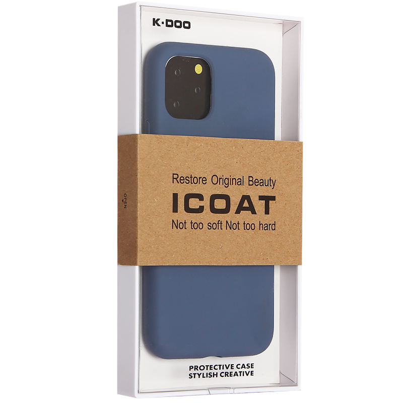 Чехол-накладка силиконовая KZDOO iCoat Liquid Silicone для iPhone 11 Pro (5.8") Синий