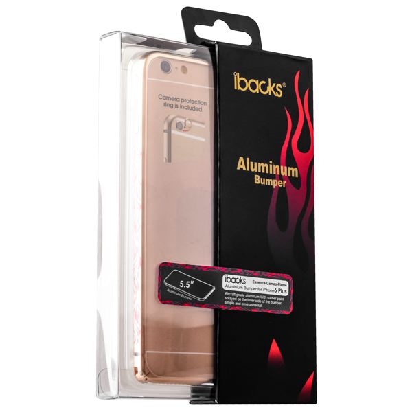 Бампер металлический iBacks Colorful Arc-shaped Flame Aluminium Bumper для iPhone 6s Plus/ 6 Plus - gold edge (ip60063) Gold