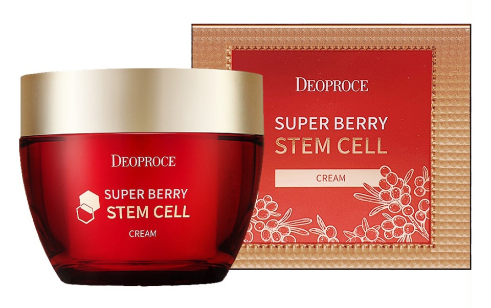 DEOPROCE SUPERBERRY STEM CELL CREAM Антивозрастной крем для лица со стволовыми клетками и экстрактами ягод