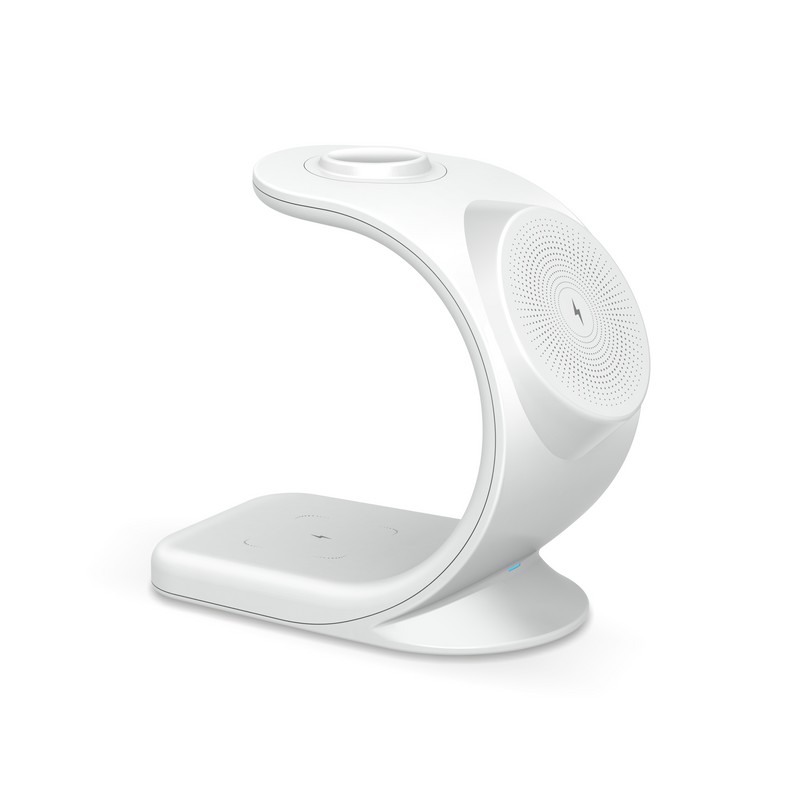 Беспроводное зарядное устройство MItrifON Magnetic Wireless charger stand 3в1 MageSafe Stand (OJD-83) для iPhone/ Watch/ Air Pods 15W Белый