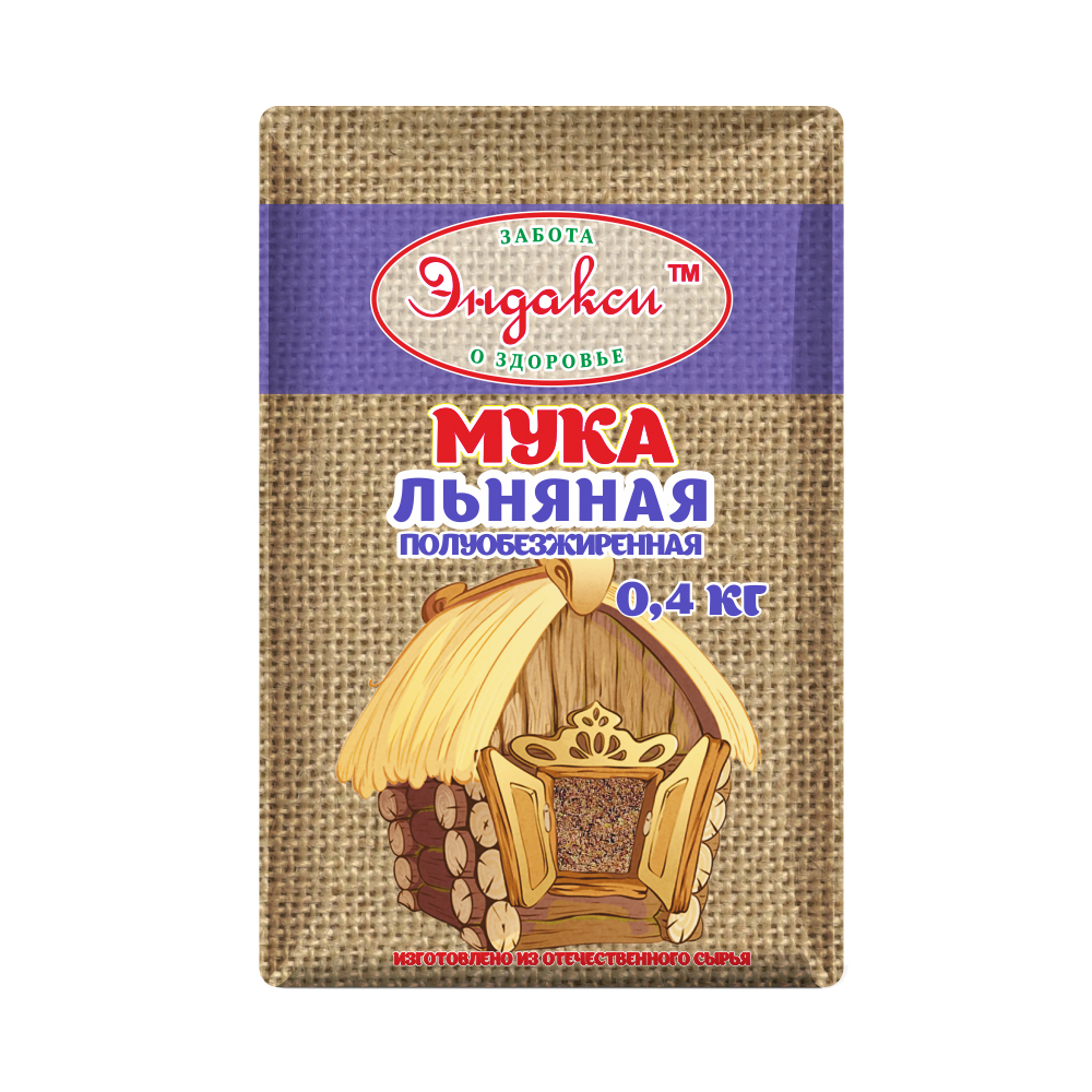 Мука льняная полуобезжиренная Эндакси 400 г