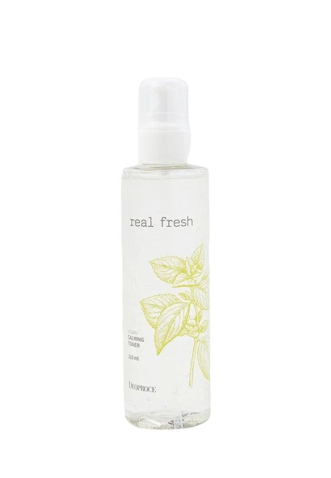 DEOPROCE REAL FRESH VEGAN CALMING TONER Успокаивающий тонер для лица с растительными экстрактами