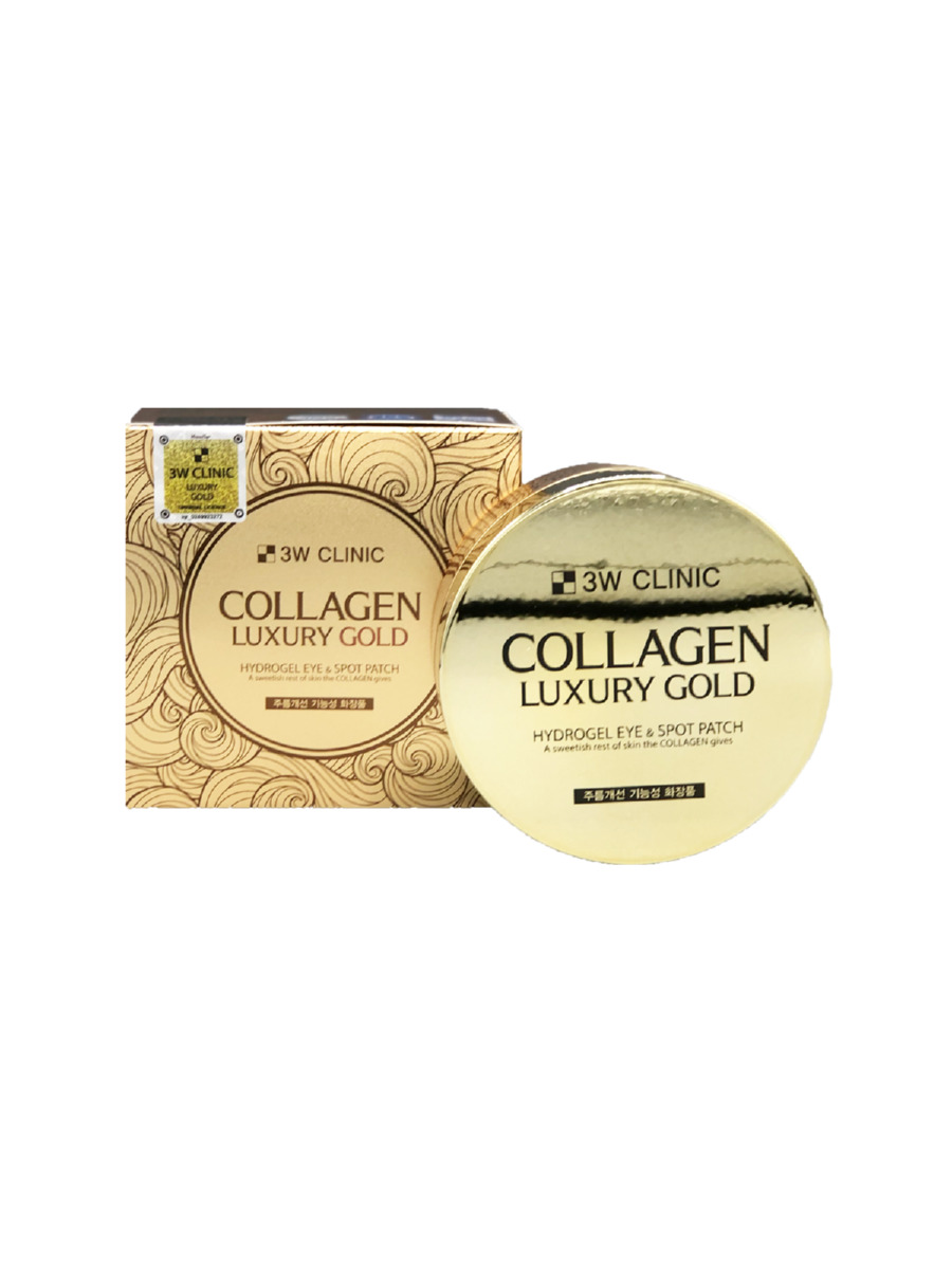 3W CLINIC Collagen Luxury Gold Hydrogel Eye & Spot Patch Гидрогелевые патчи с коллагеном