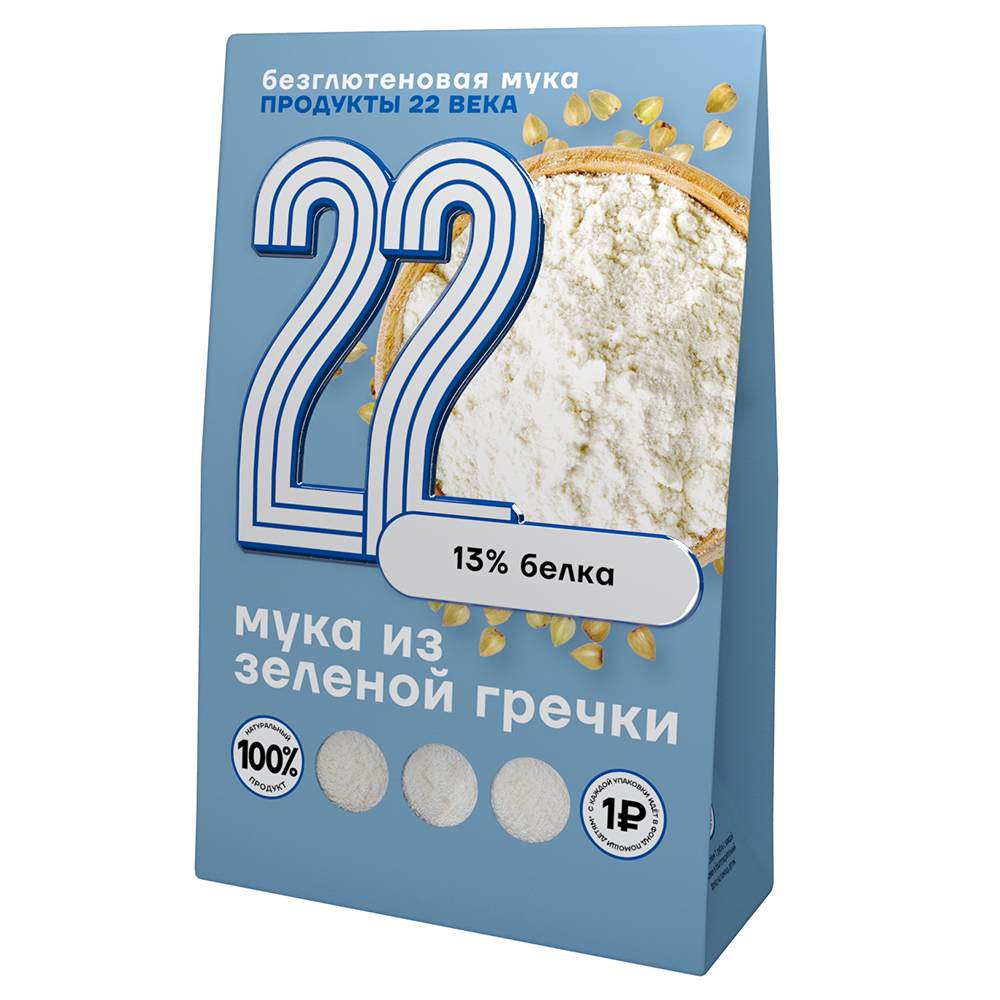 Мука зелёной гречки Продукты XXII века 450 г