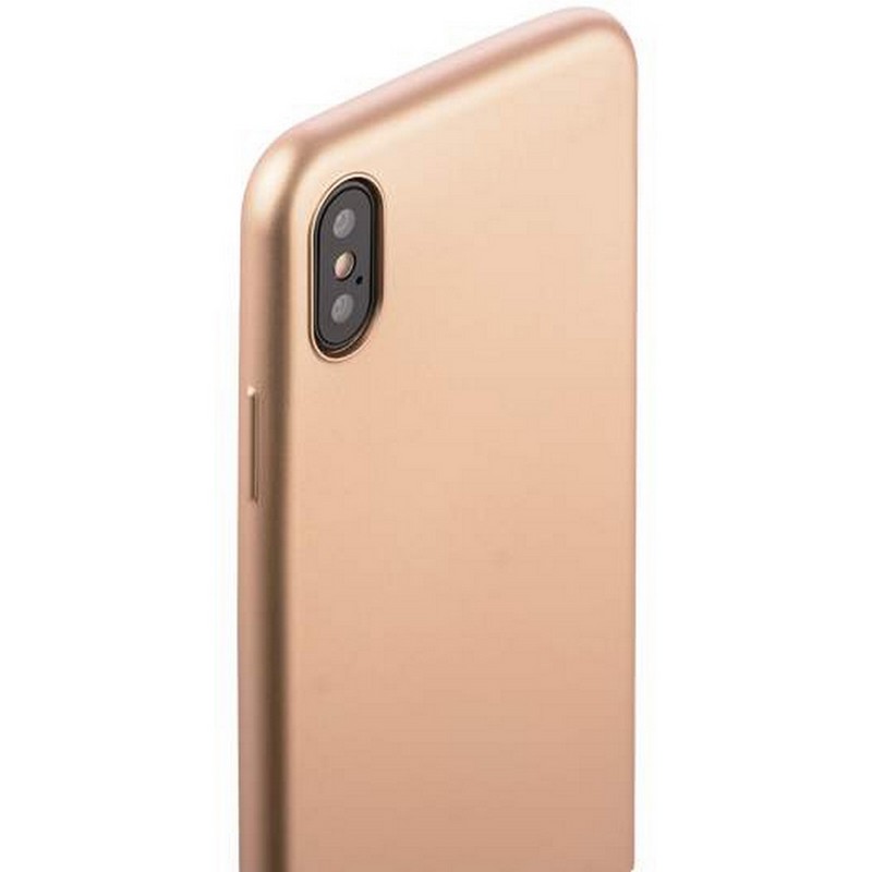 Чехол-накладка силиконовый J-case Delicate Series Matt 0.5mm для iPhone XS/ X (5.8") Золотистый