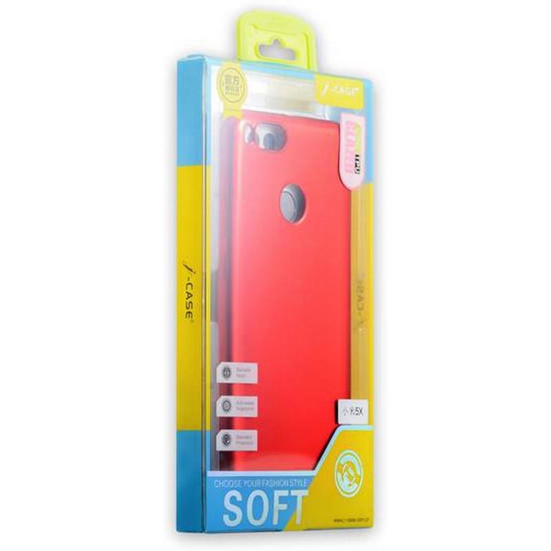 Чехол-накладка силиконовый J-case Shiny Glazed Series 0.5mm для Xiaomi Mi 5X/ Mi A1 (5.5") Jet Red Красный