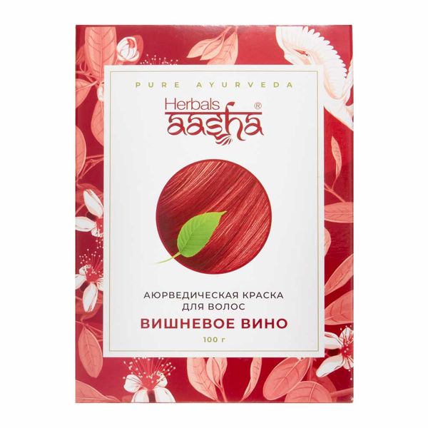 Аюрведическая краска для волос "Вишневое Вино" Aasha Herbals 100 г