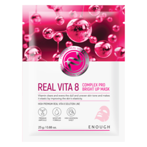 Enough Маска тканевая с витаминами для сияния кожи - Real vita 8 complex pro bright up mask, 25мл