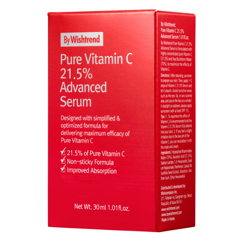 By Wishtrend Сыворотка для лица с витамином С - Pure vitamin c 21.5% advanced serum, 30мл