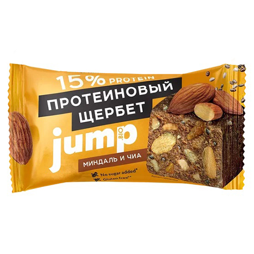 Щербет протеиновый с миндалём и семенами чиа Jump 50 г