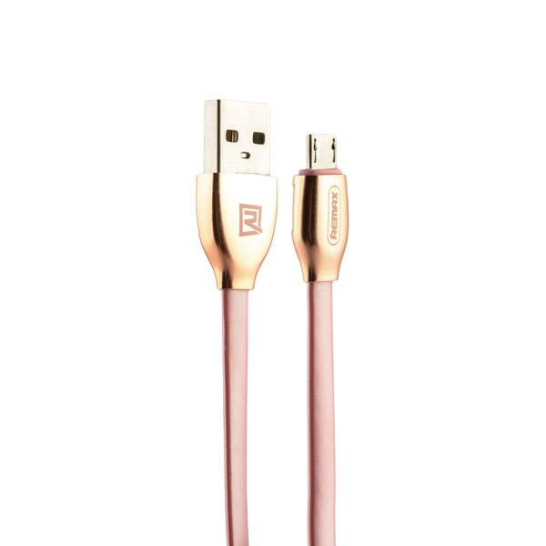 USB дата-кабель Remax LASER (RC-035m) MicroUSB плоский (1.0 м) Розовое золото