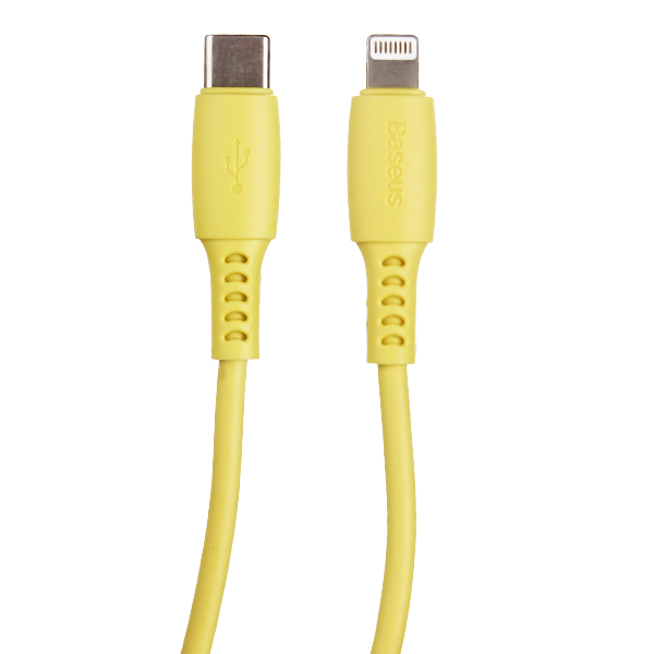 USB дата-кабель Baseus Colorful Type-C - Lightning 18W (480Mbps) (CATLDC-0Y) 1.2м Yellow Желтый