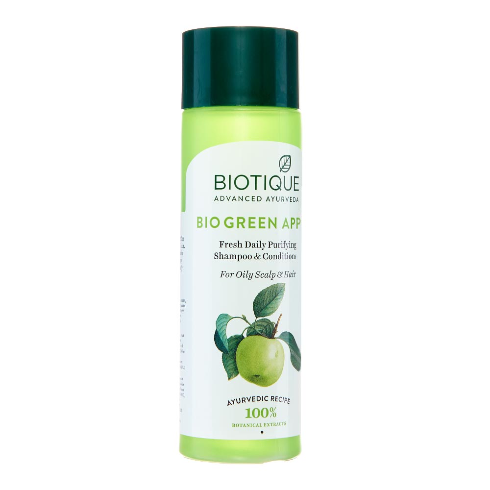 BIOTIQUE BIO GREEN APPLE SHAMPOO & CONDITIONER Шампунь-кондиционер Био зеленое яблоко 120мл