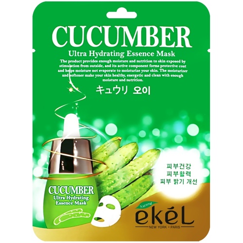 EKEL Cucumber Ultra Hydrating Essence Mask Тканевая маска для лица с экстрактом огурца